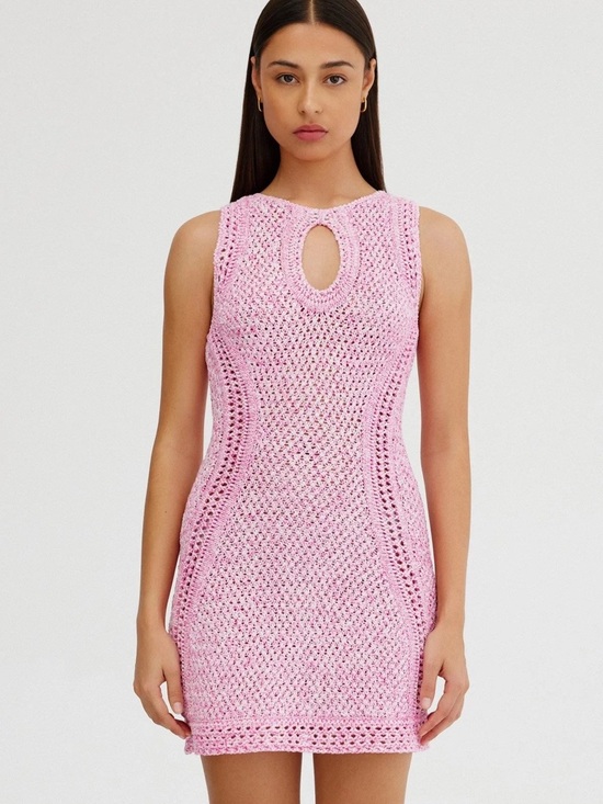 Significant Other Dresses & Skirts - Significant Other NWT Una Mini Dress - Women's AU8 / US4 pink sheer stretch knit